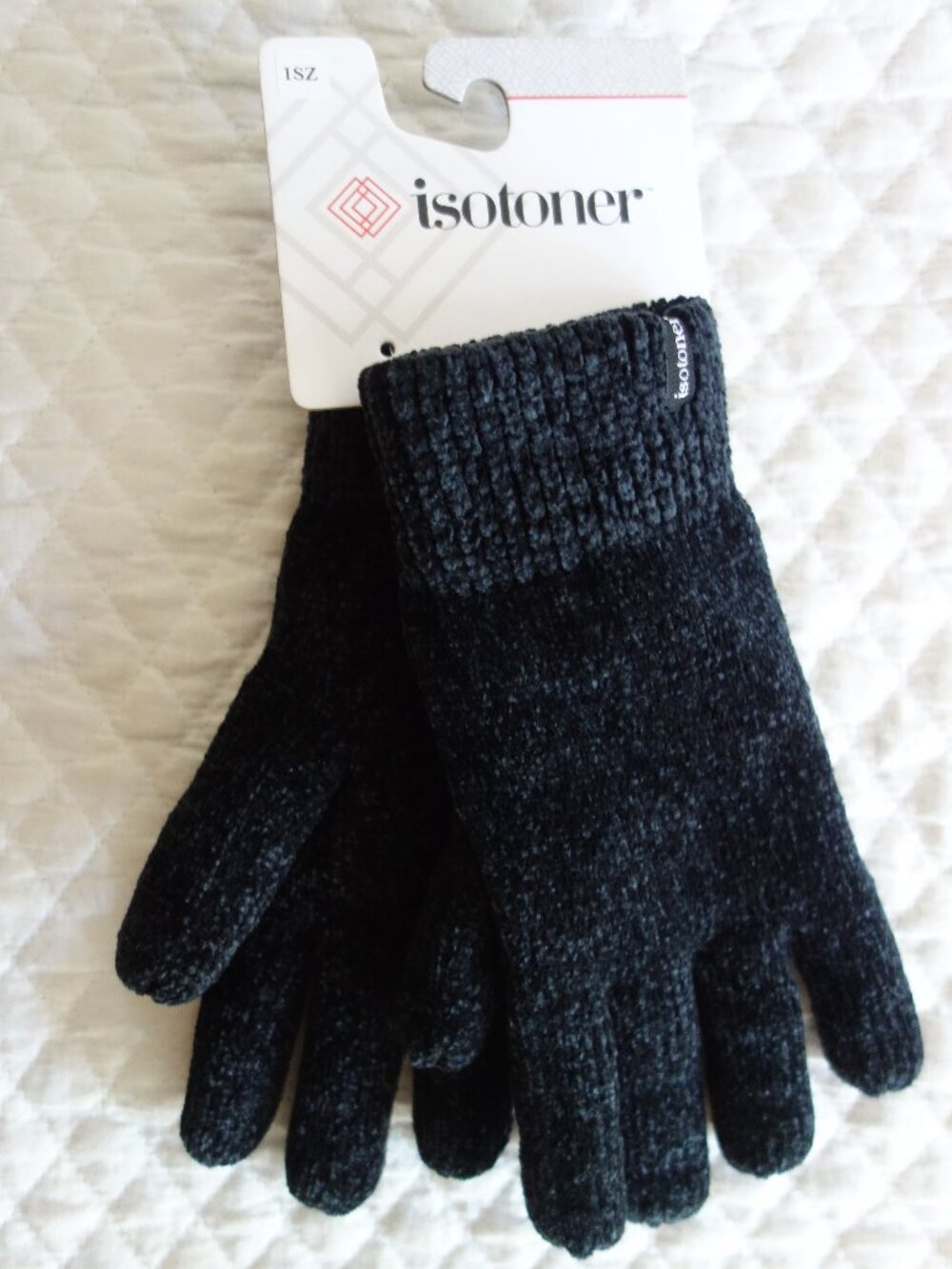 NWT $50 Two Pairs of Black Isotoner Gloves – One Size - Picture 6 of 9